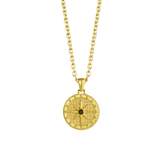 Compass necklace in Gold