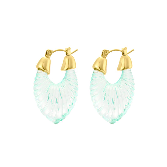 Emma Earrings in Mint green