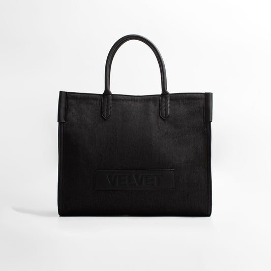 Sage Tote In Black Denim