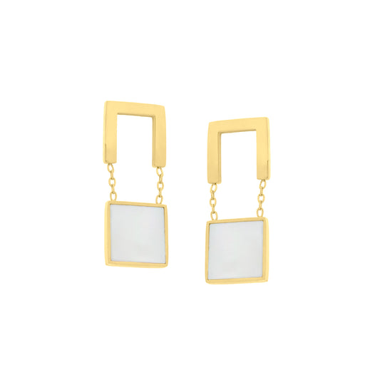 mantis earrings in white