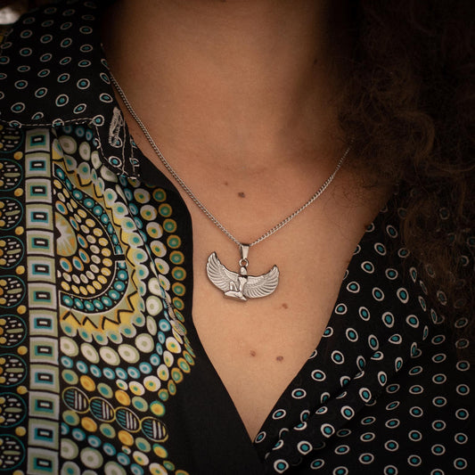 Egyptian goddess Necklace In silver