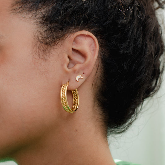 Fiji earrings in gold