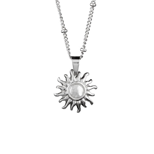 Sun Necklace In Silver