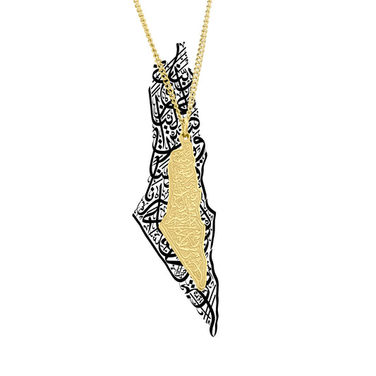 Palestine necklace in Gold