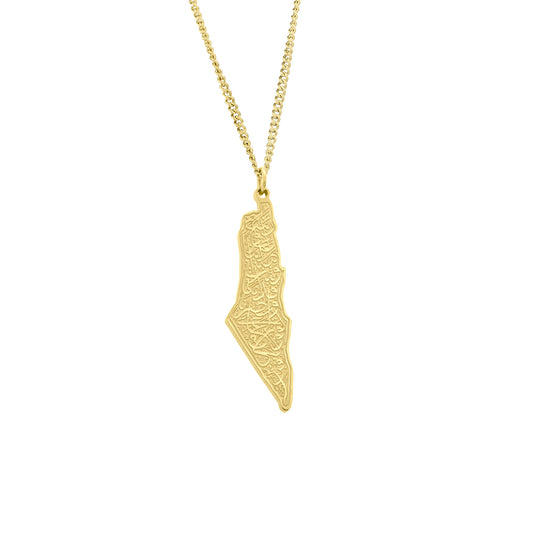 Palestine necklace in Gold