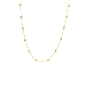 Dainty white Necklace ( Gold )