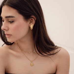 Java earrings in gold