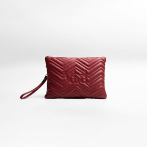 Velvet Clutch in burgundy